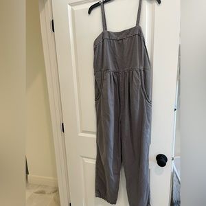 Gray Anthropologie jumpsuit